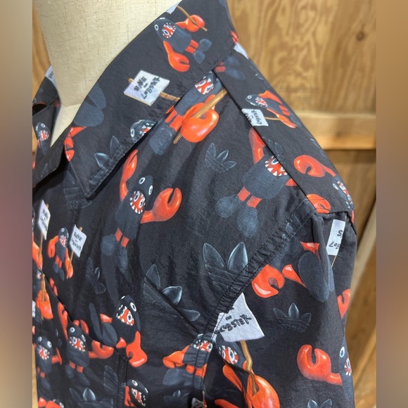 Adidas x Philip Colbert “Save The Lobster” Collaboration Button-Down Shirt Large - Picture 6 of 13